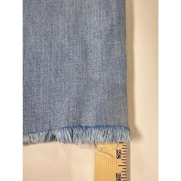 Gorpcore Gap Womens 6R Boho Raw Hem Cottage High Rise Faded Blue Ankle Jeans - Picture 8 of 9